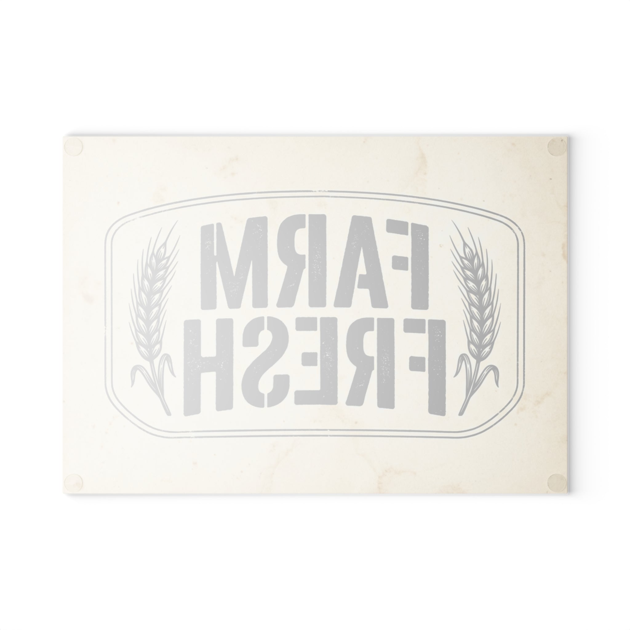 Farm Fresh Glass Cutting Board | Rustic Kitchen Decor