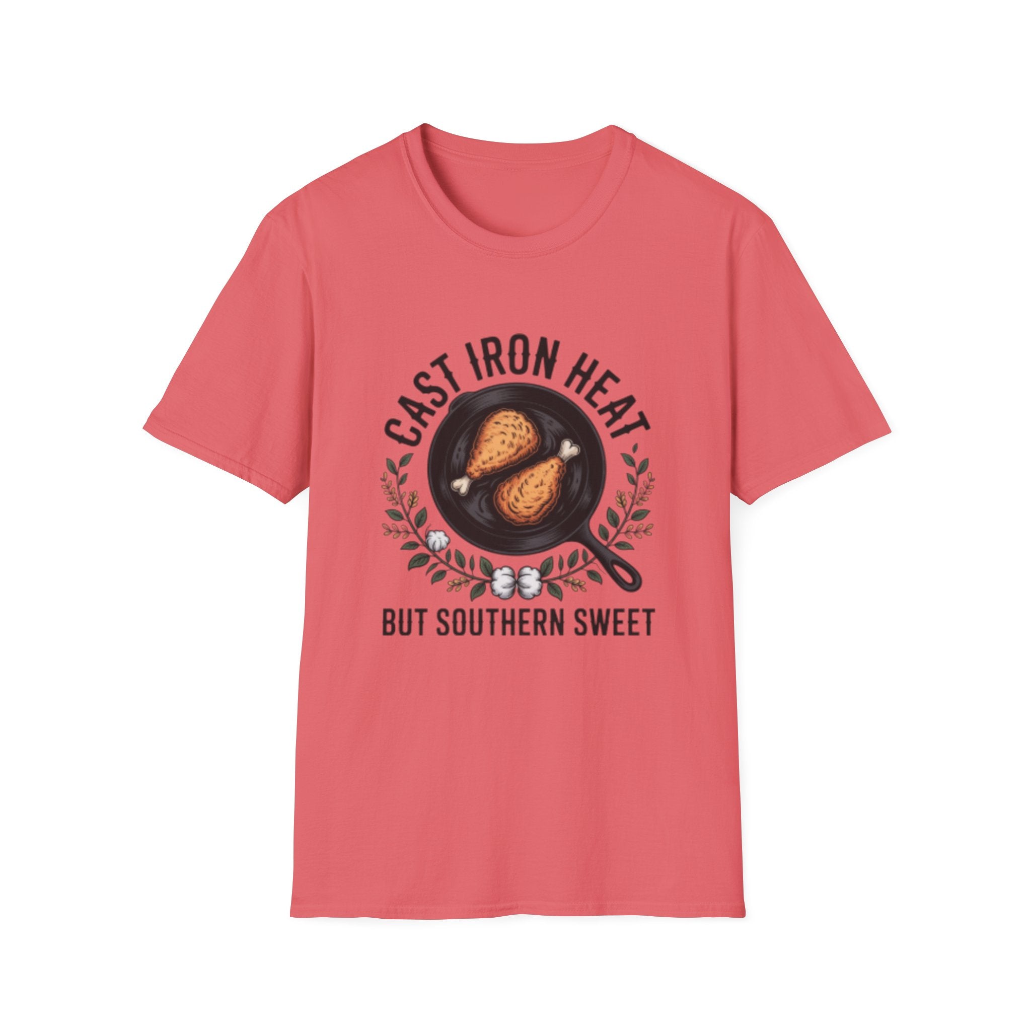 Cast Iron Heat skillet fried chicken T-Shirt | Southern cooking tee