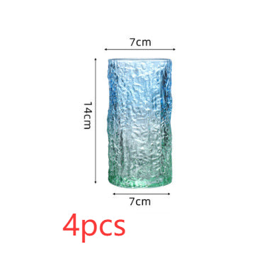 Gradient Tree Pattern Glass Water Cup