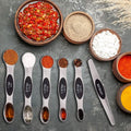 Magnetic Measuring Spoons Set with Leveler – 7 Piece