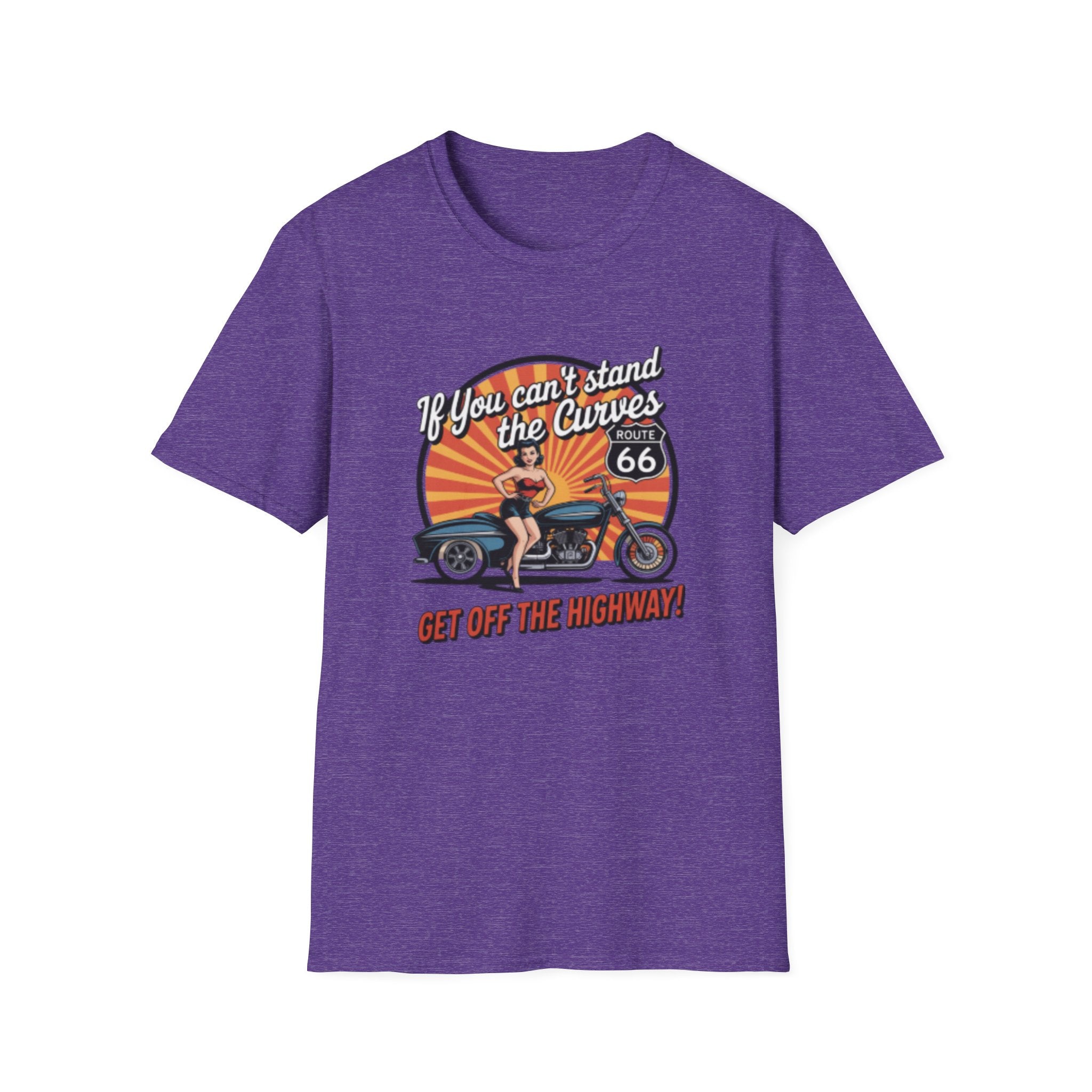 Route 66 Motorcycle Tee — "If You Can't Stand the Curves" Retro Biker T-Shirt