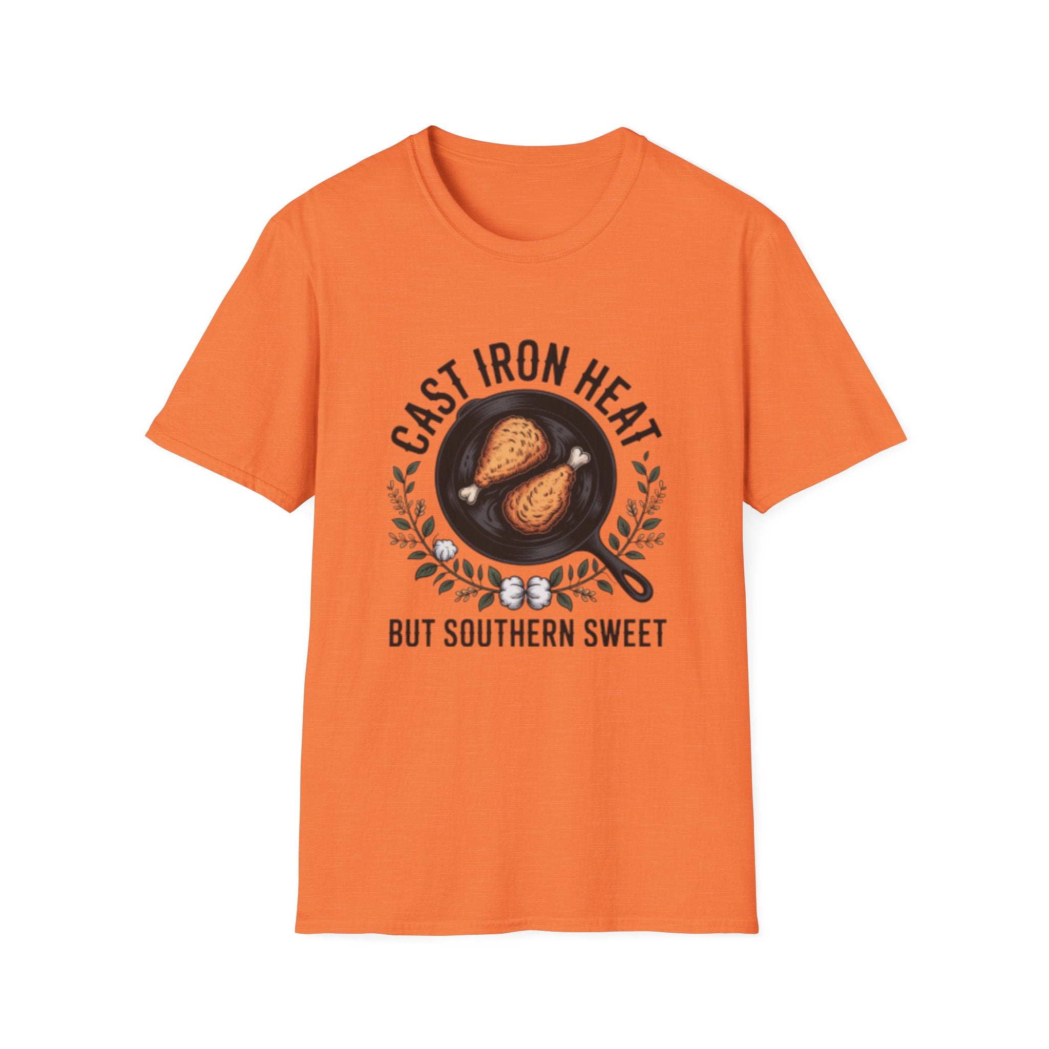Cast Iron Heat skillet fried chicken T-Shirt | Southern cooking tee