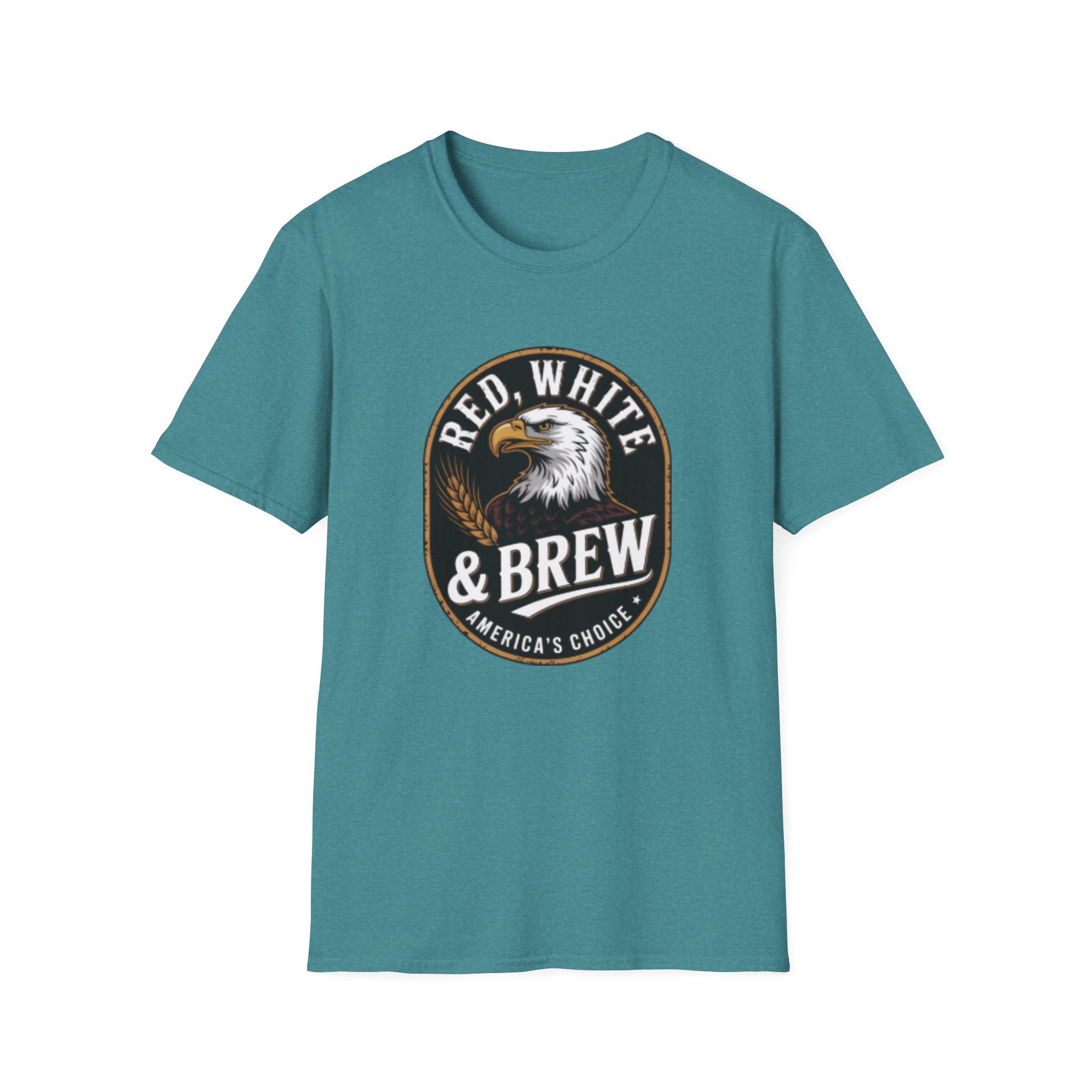 Red White & Brew eagle logo T-Shirt | Americana coffee design