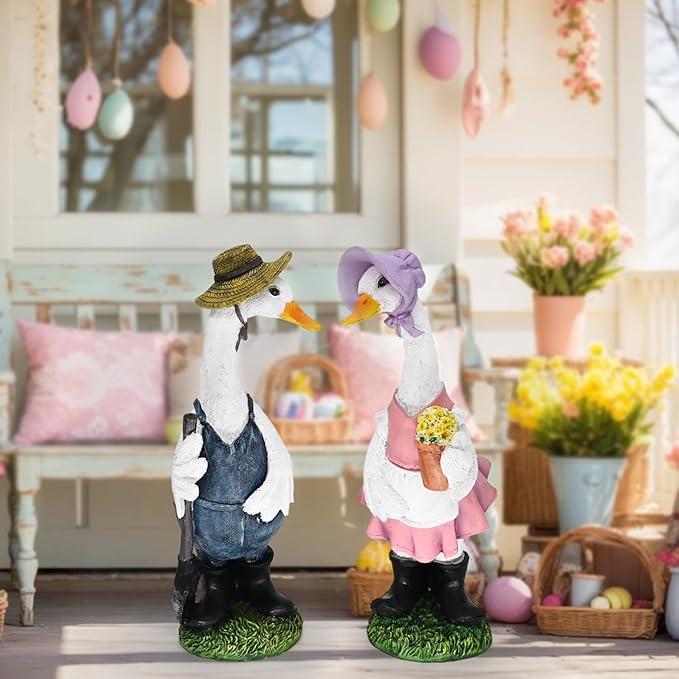 Large Porch Goose Garden Statue
