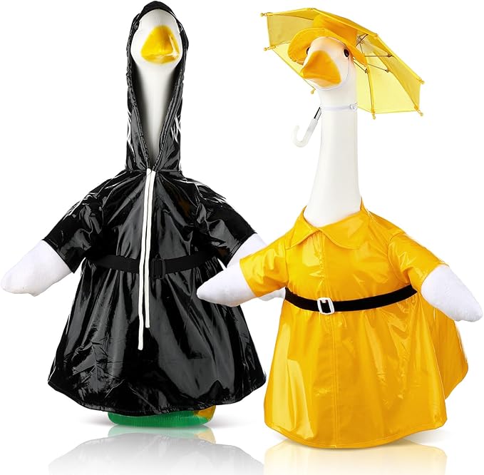 Porch Goose Raincoat Costume Outfit – Set of 2