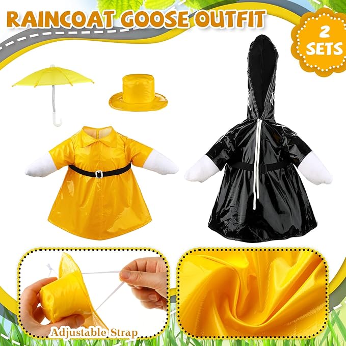 Porch Goose Raincoat Costume Outfit – Set of 2