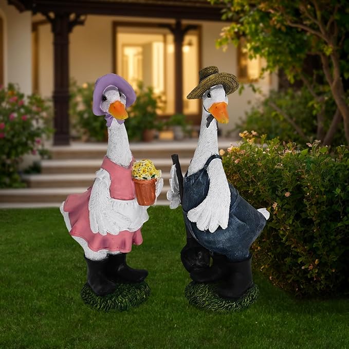 Large Porch Goose Garden Statue