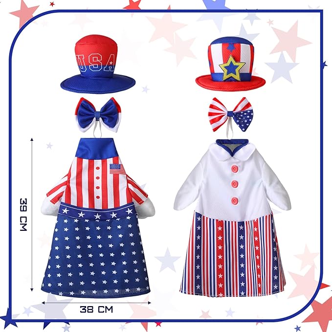 Patriotic American Flag Porch Goose Outfit