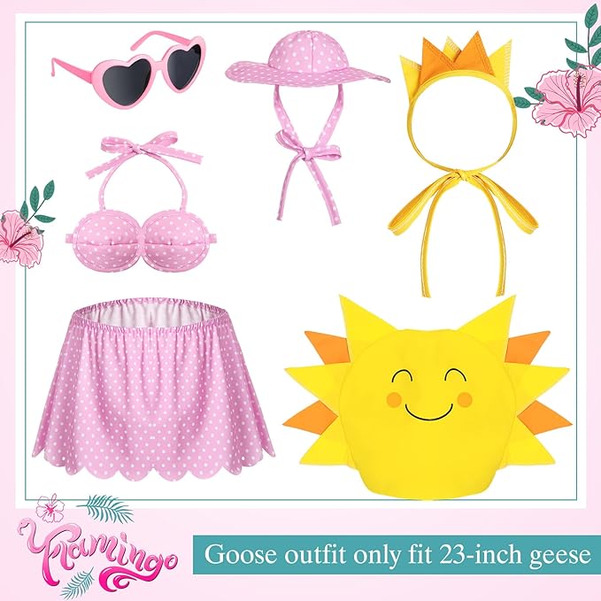 Hawaiian Luau Goose Outfit – Sunny Style, Set of 2