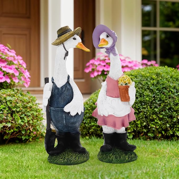 Large Porch Goose Garden Statue