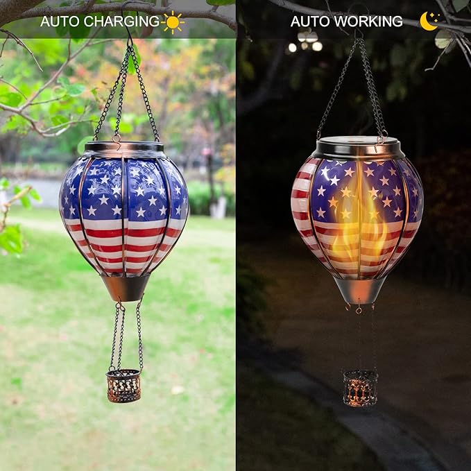 Hot Air Balloon Solar Hanging Lantern