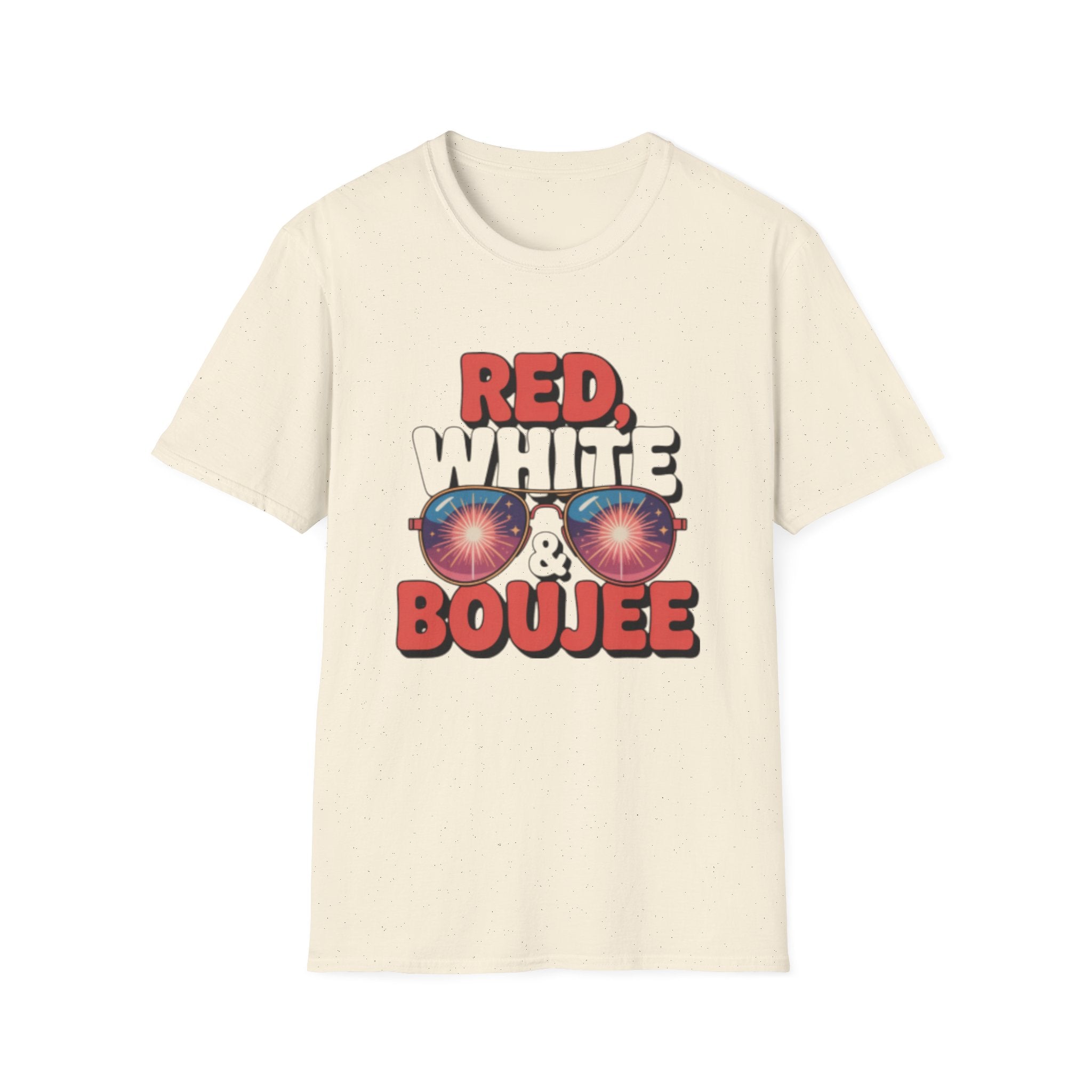 Red White Boujee T-Shirt | Patriotic Sunglasses Design