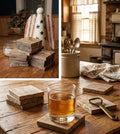 Rustic Pallet Wood Coasters – Set of 4