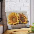 Sunflower Pair Glass Cutting Board | Floral Kitchen Décor