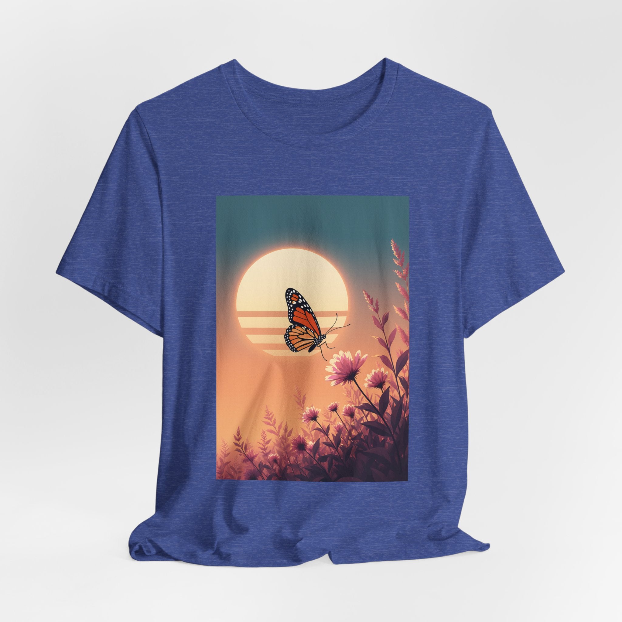 Monarch Butterfly Moon Sunset Graphic Tee
