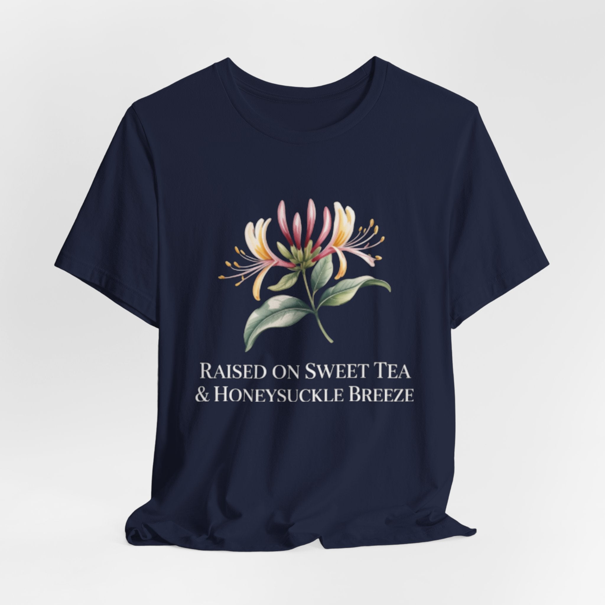 Floral Honeysuckle Tee — Watercolor Botanical T-Shirt