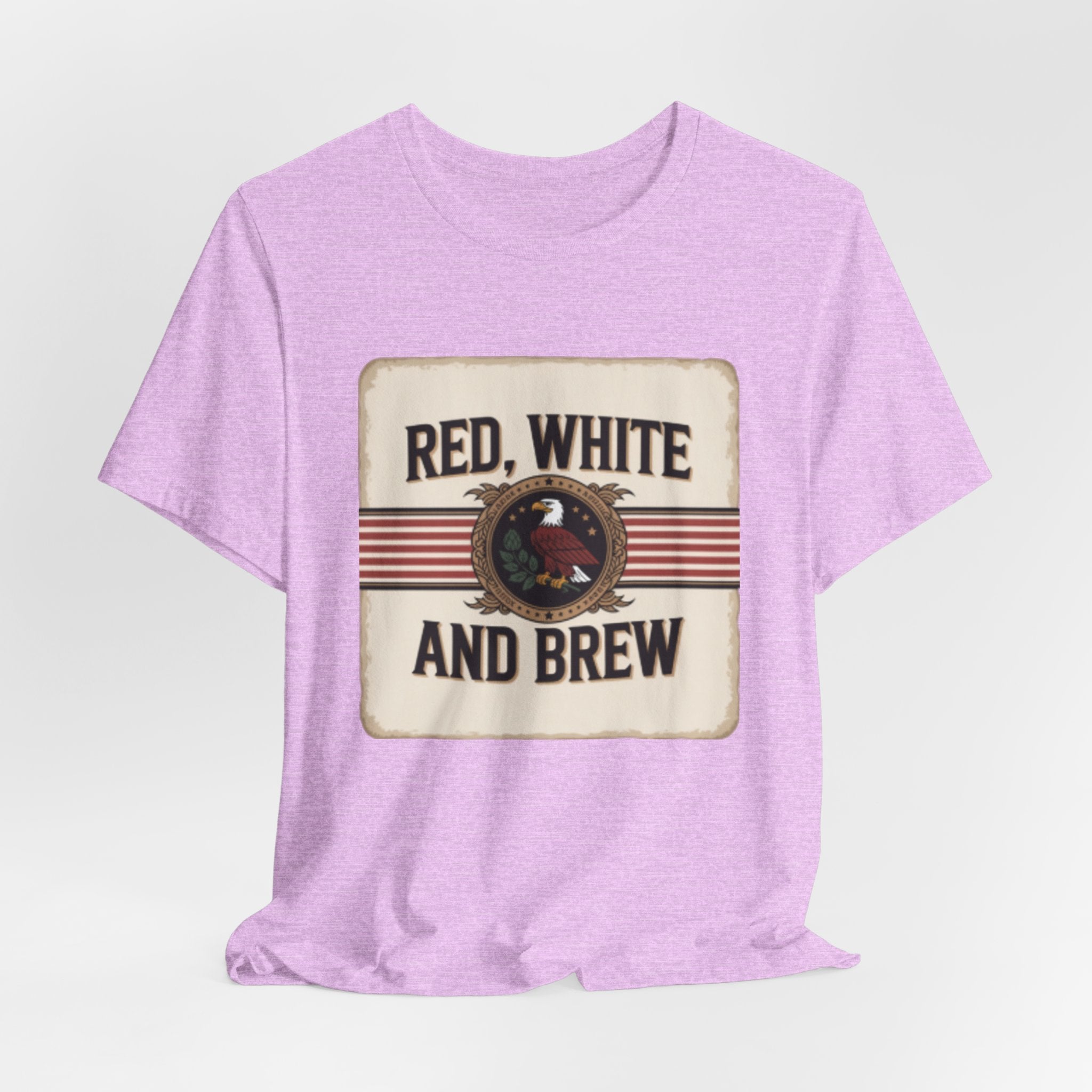 Red, White and Brew Tee - Patriotic Beer Graphic T-Shirt for 4th of July