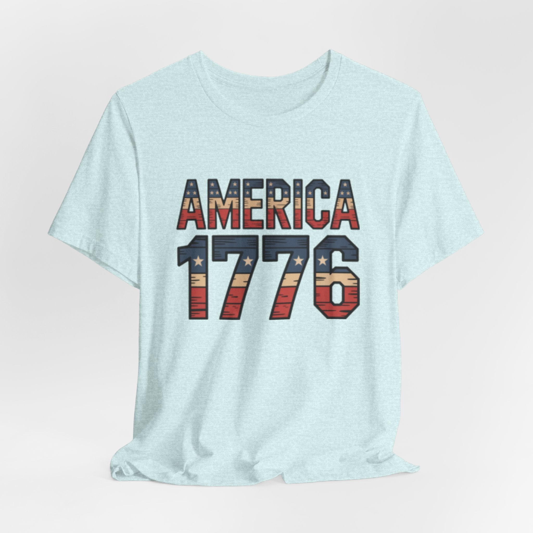 America 1776 Vintage Patriotic Flag Tee