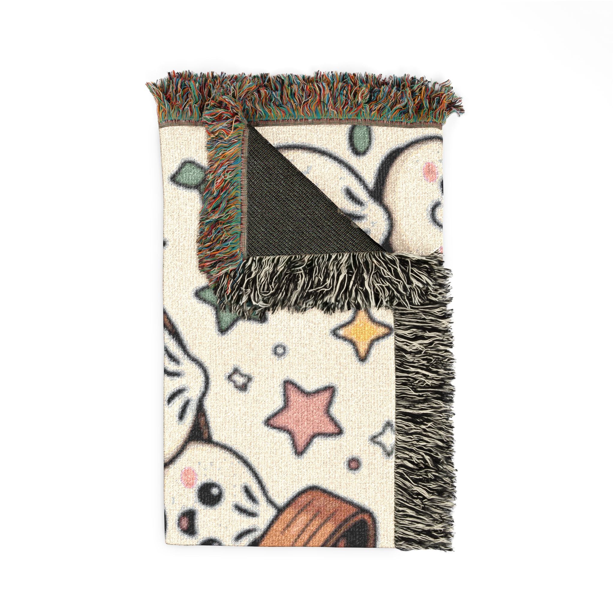 Dumpling Squishy Woven Blanket — Cute Steamed Bun Throw for Kids & Kawaii Decor