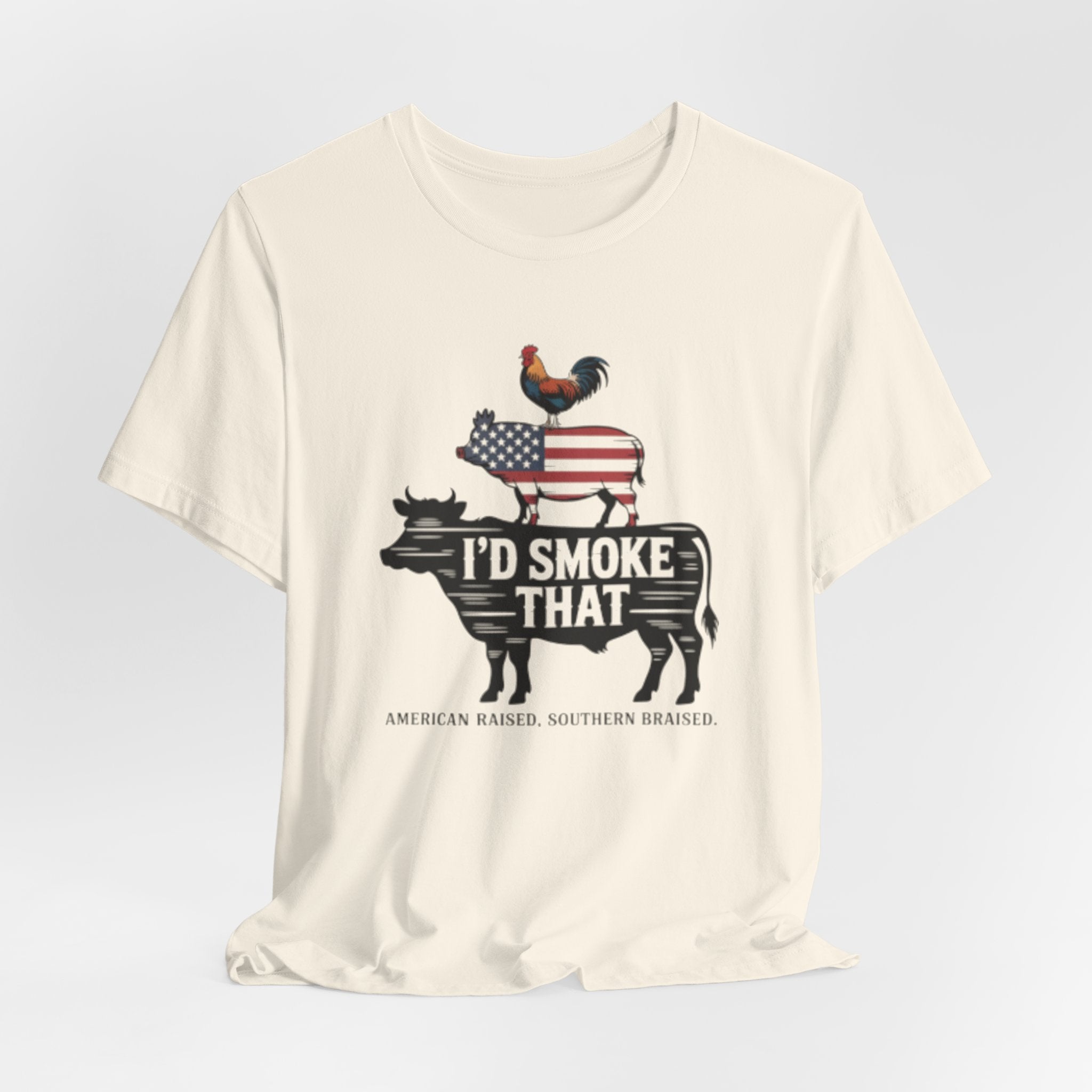 Barbecue Farm Tee — "I'd Smoke That" Americana BBQ Shirt