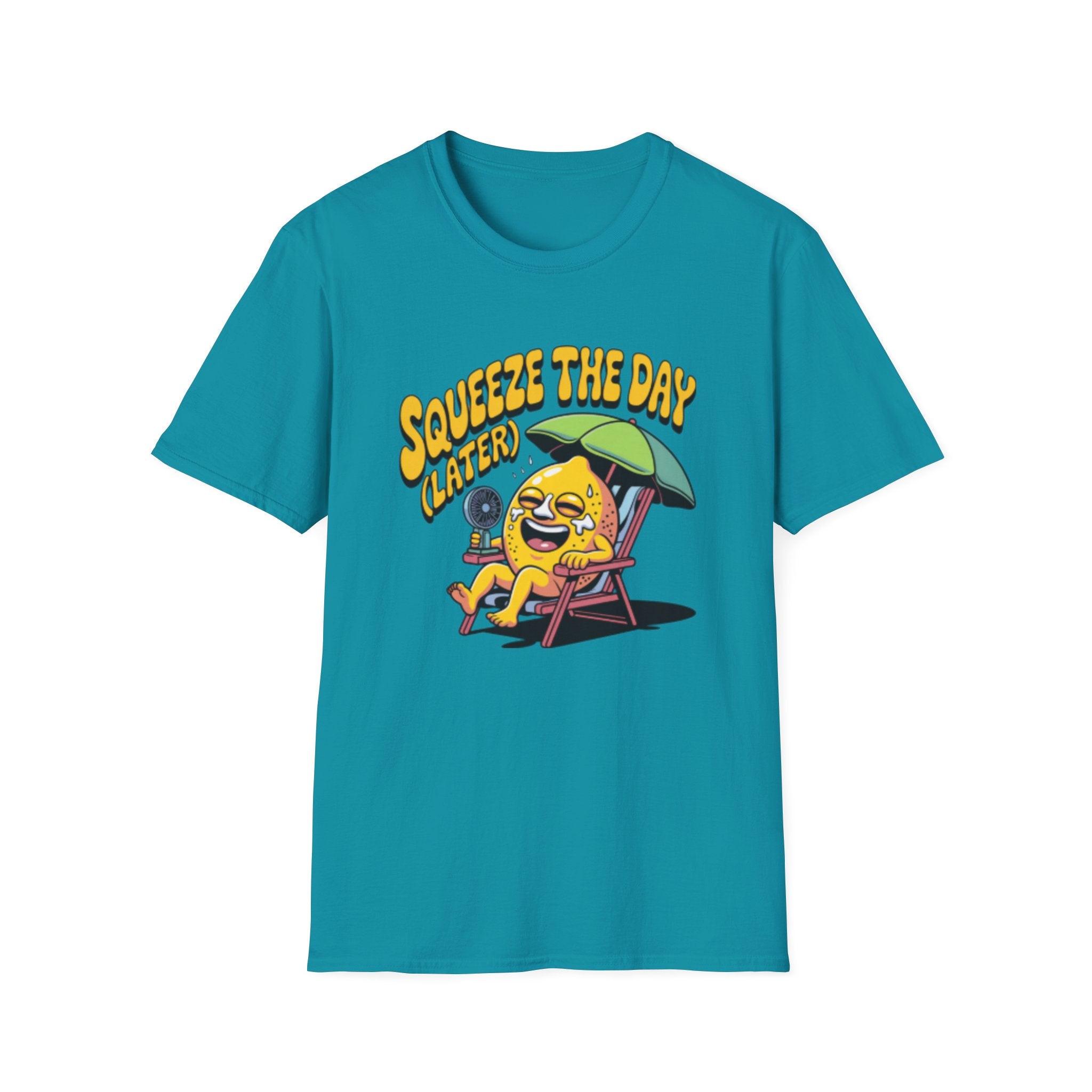 Squeeze the Day Lemon Graphic T-Shirt | Cute Citrus Illustration