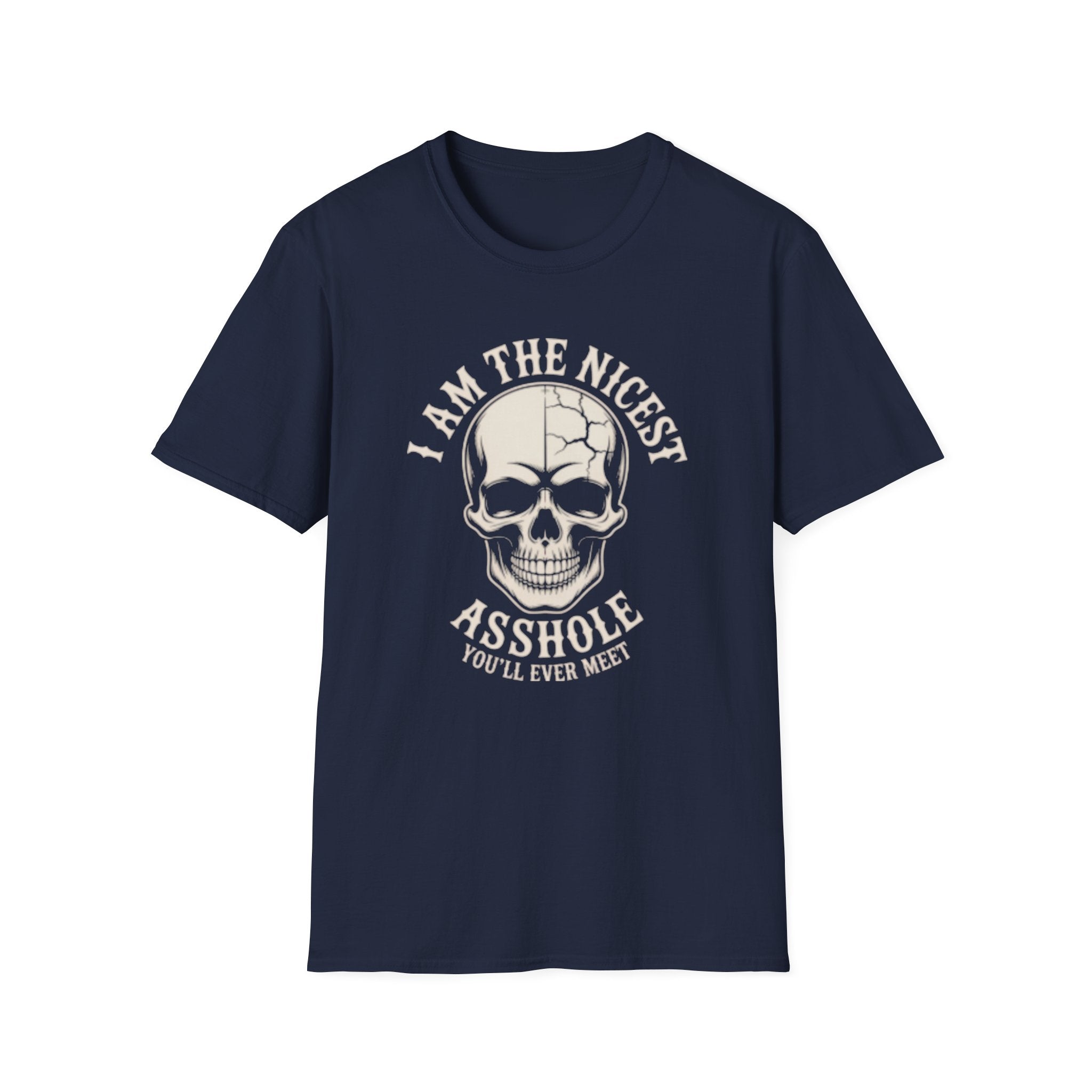 Graphic T-Shirt — “I Am The Nicest Asshole” Skull Tee