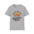 Catch Me On Summer Time T-Shirt | Retro Sunset Surf Plane Tee