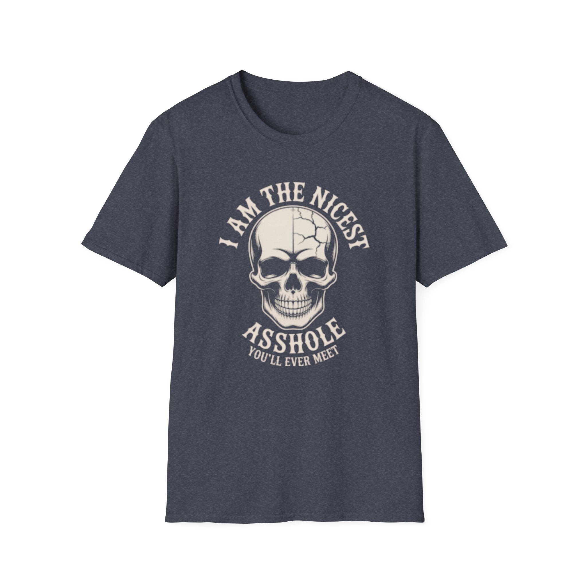 Graphic T-Shirt — “I Am The Nicest Asshole” Skull Tee