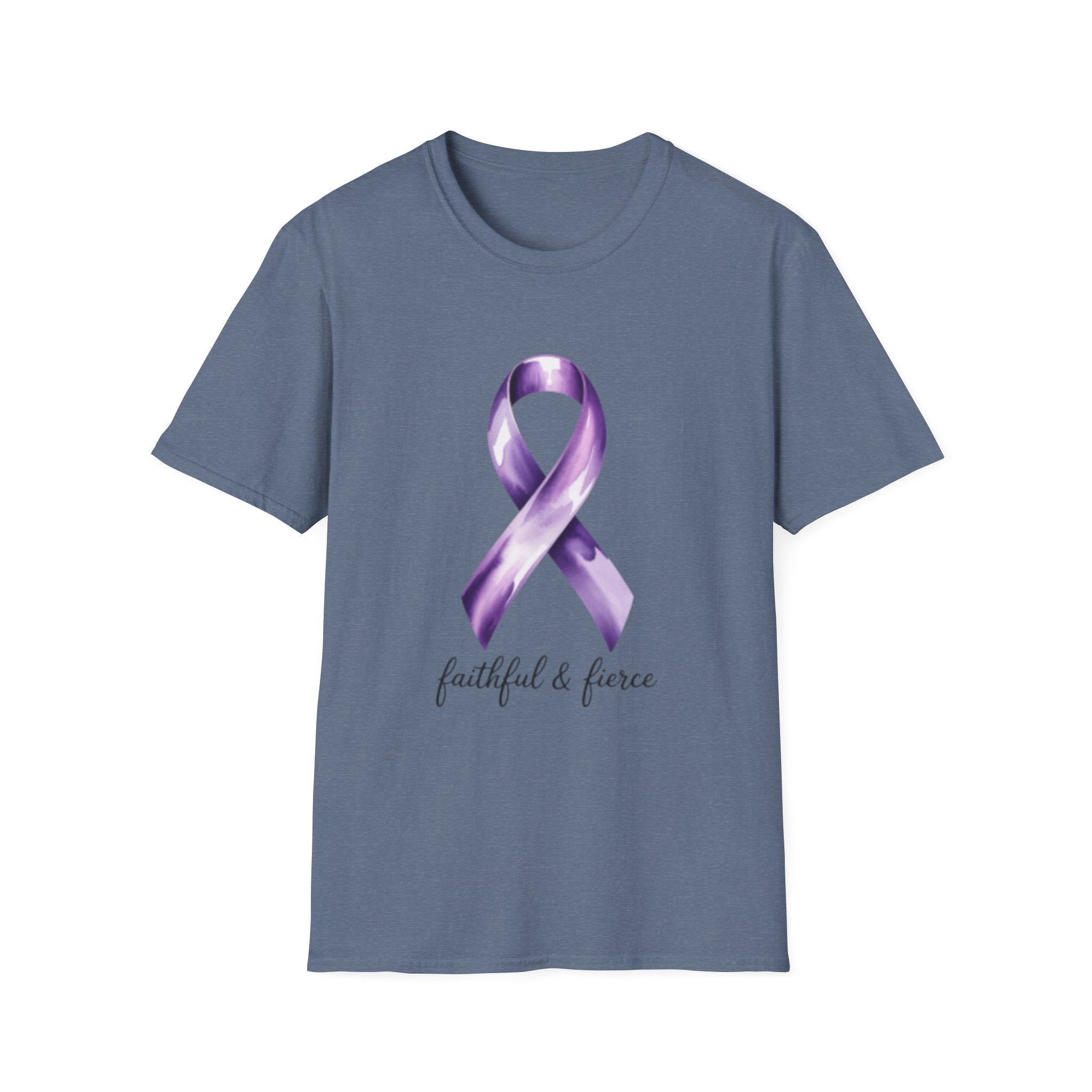 Purple Awareness Ribbon T-Shirt — Faithful & Fierce Survivor Tee
