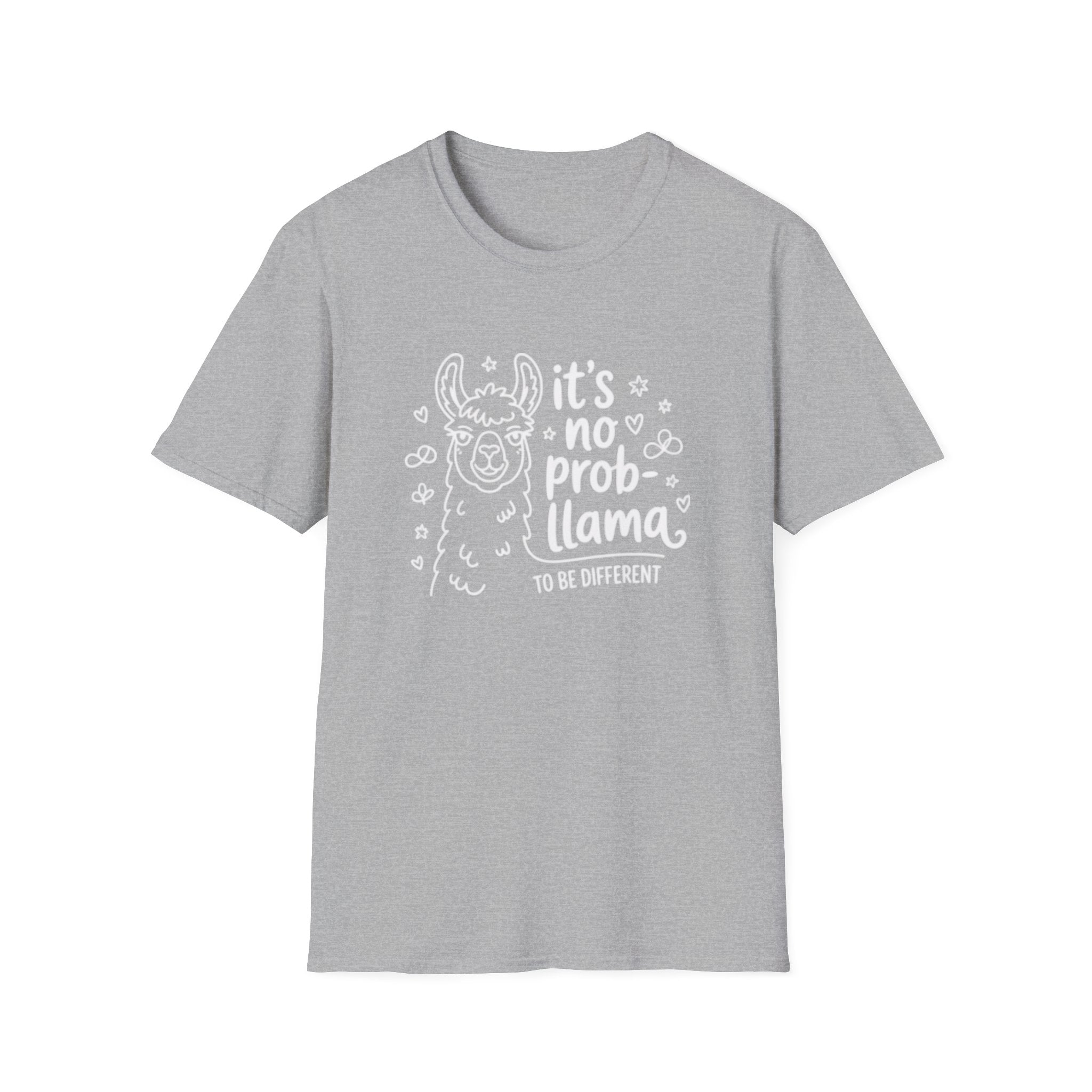 No Prob-llama Autism T-Shirt | Plain Crewneck Tee
