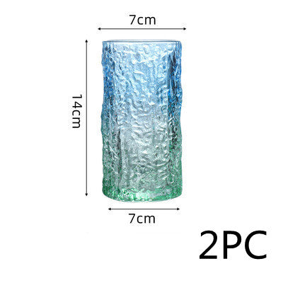 Gradient Tree Pattern Glass Water Cup
