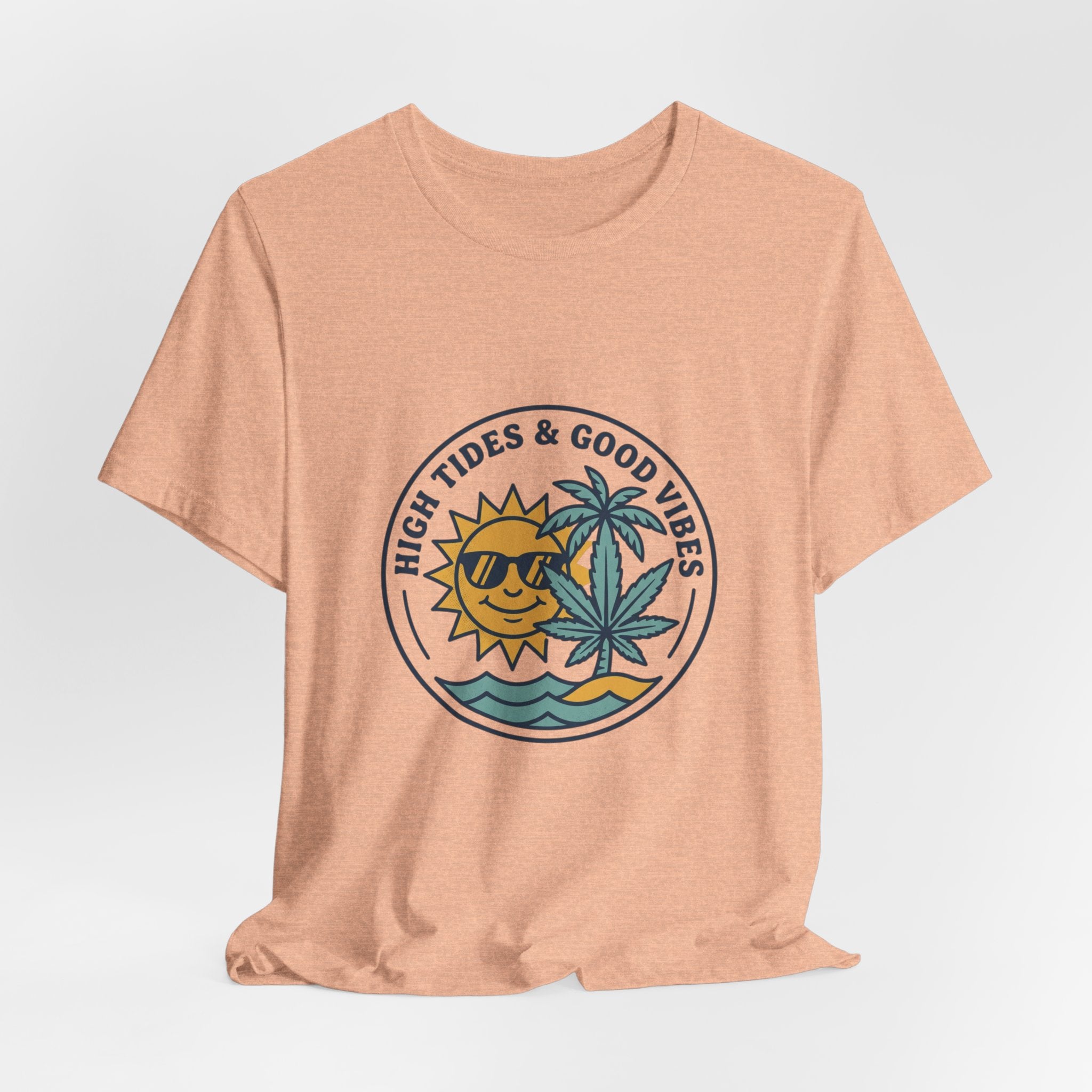 High Tides & Good Vibes Sun Palm Wave Tee