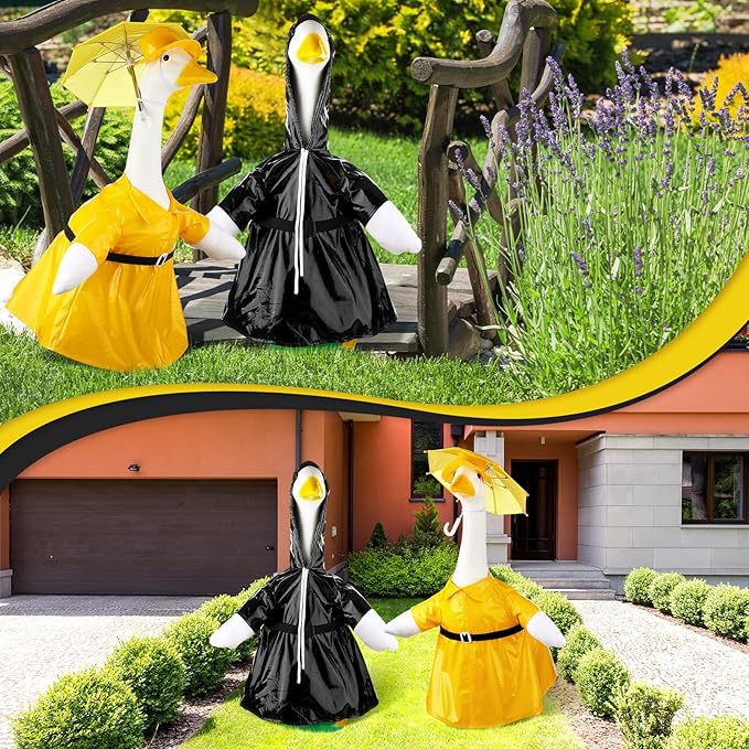 Porch Goose Raincoat Costume Outfit – Set of 2