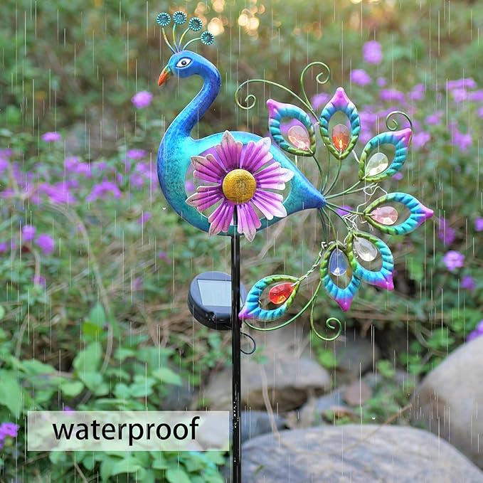 Solar Peacock Garden Stake Light