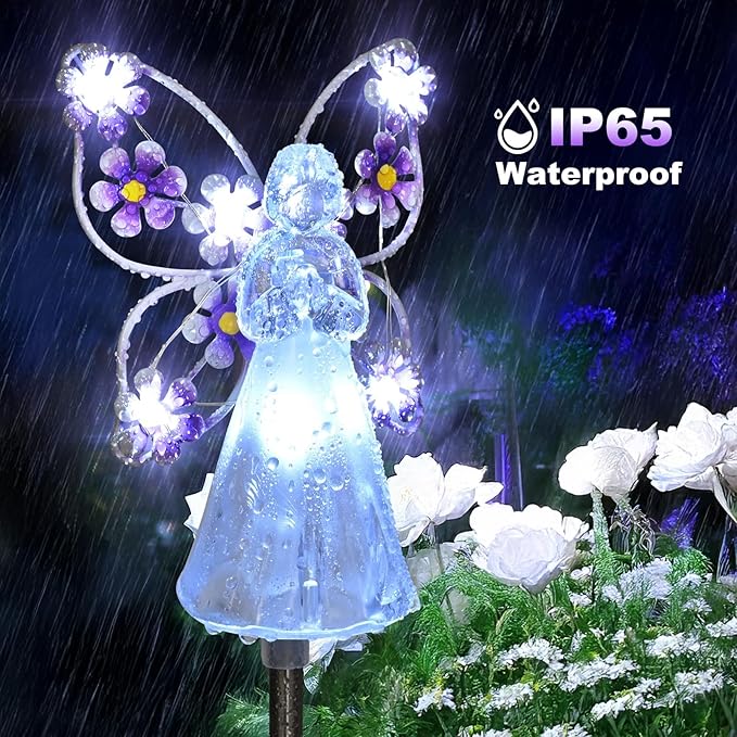 Solar Angel Cemetery Lights (Set of 2)