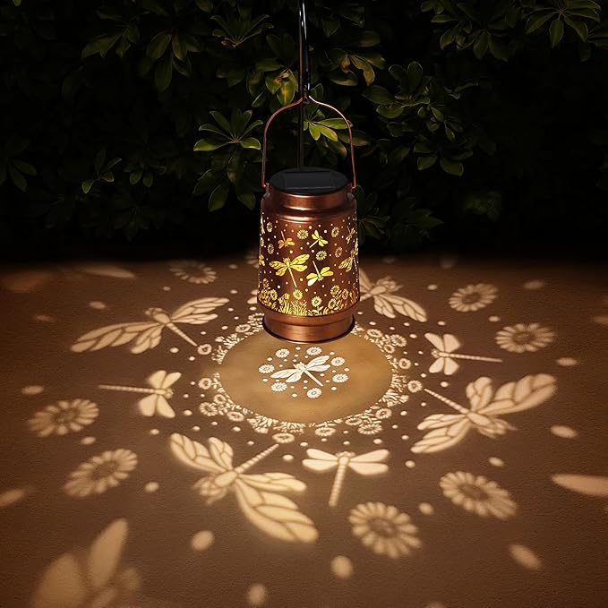 Solar Dragonfly Hanging Lantern | Outdoor Garden Decor