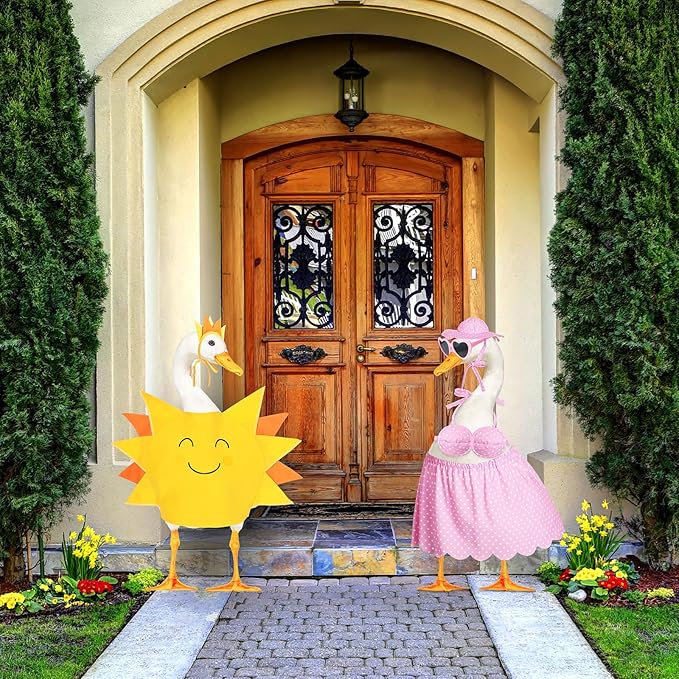 Hawaiian Luau Goose Outfit – Sunny Style, Set of 2