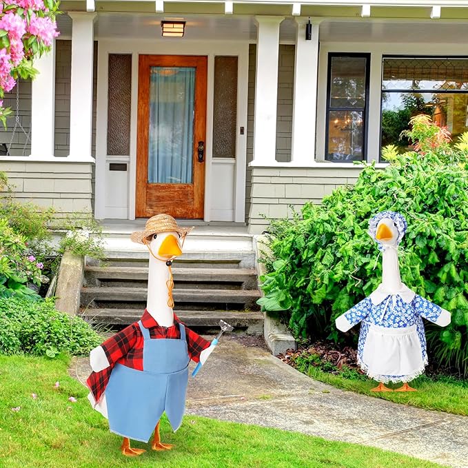 Spring Farmer Porch Goose Outfit – Set of 2