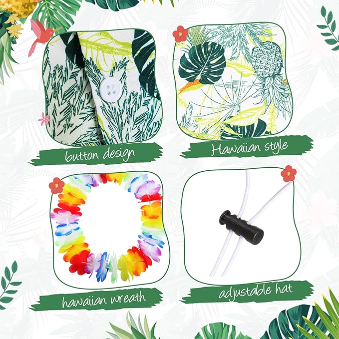 Hawaiian Luau Goose Outfit with Sunglasses – Fresh Floral Style