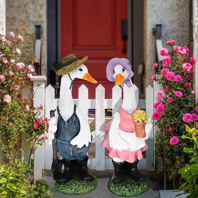 Large Porch Goose Garden Statue