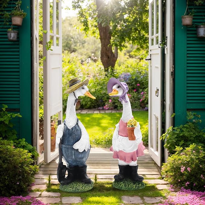 Large Porch Goose Garden Statue