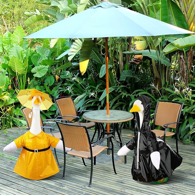 Porch Goose Raincoat Costume Outfit – Set of 2