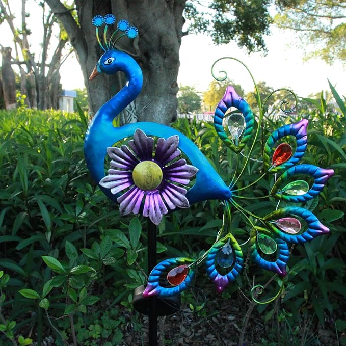 Solar Peacock Garden Stake Light