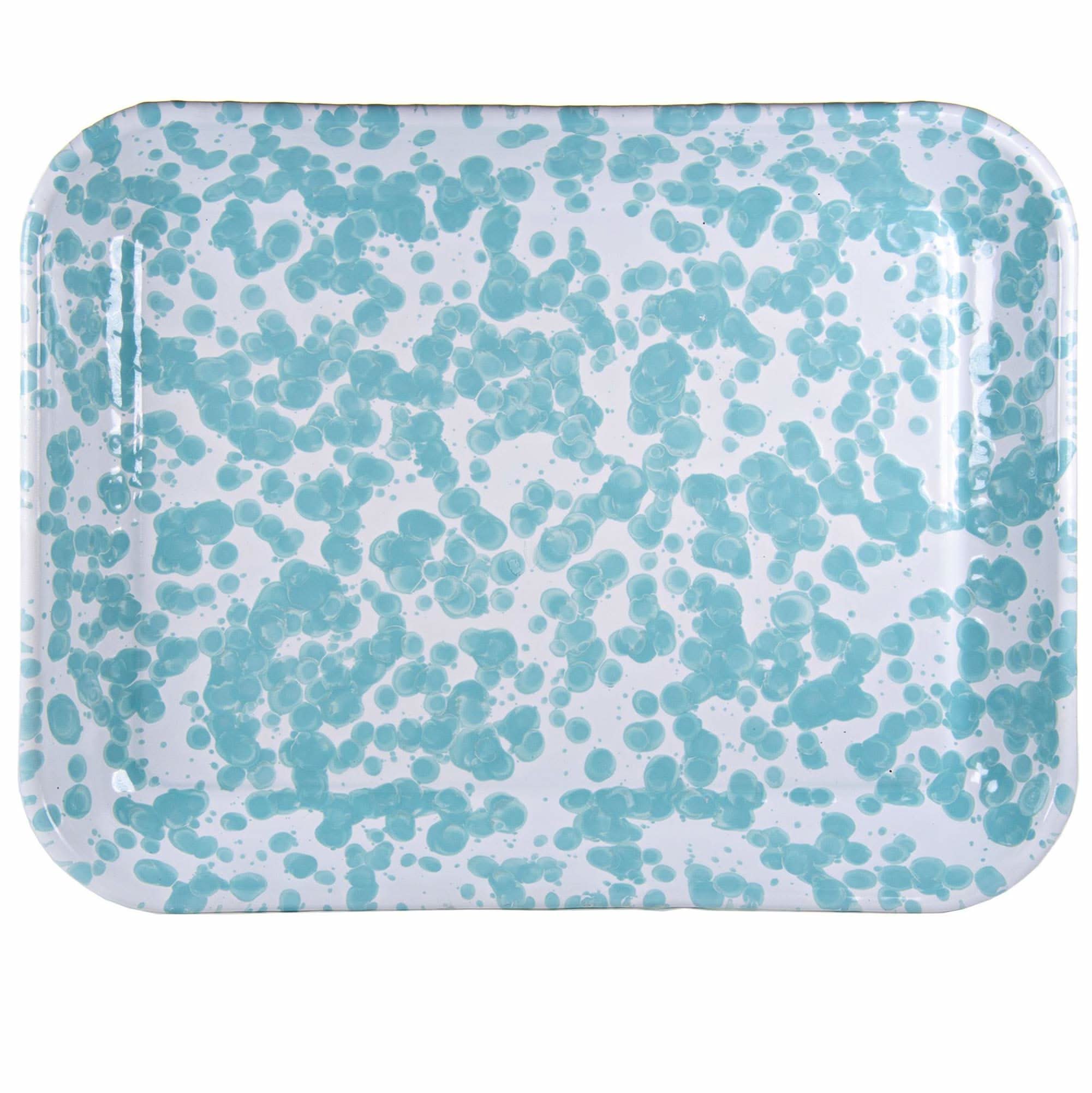 Golden Rabbit Enamelware Quarter Sheet Trays – Cobalt Swirl (Set of 2)