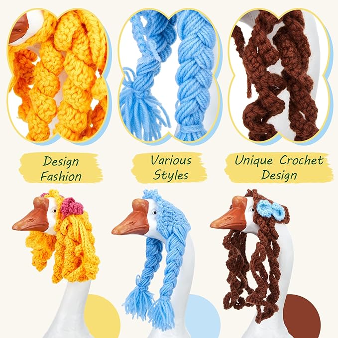 Porch Goose Crochet Braid Wig Accessories – Set of 3 Styles