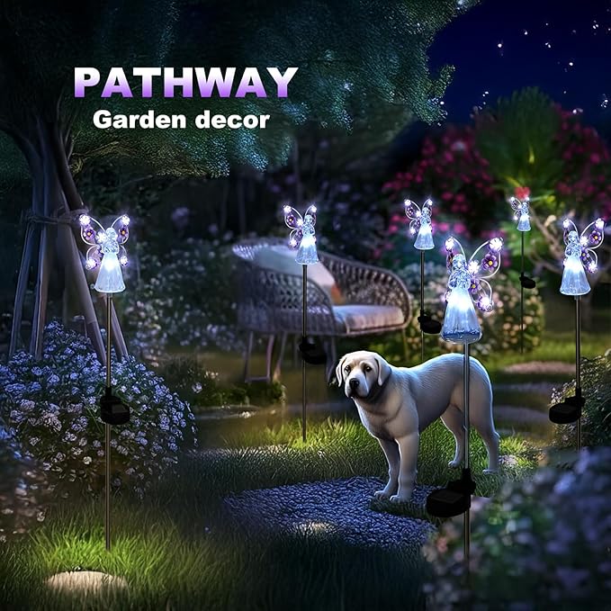 Solar Angel Cemetery Lights (Set of 2)