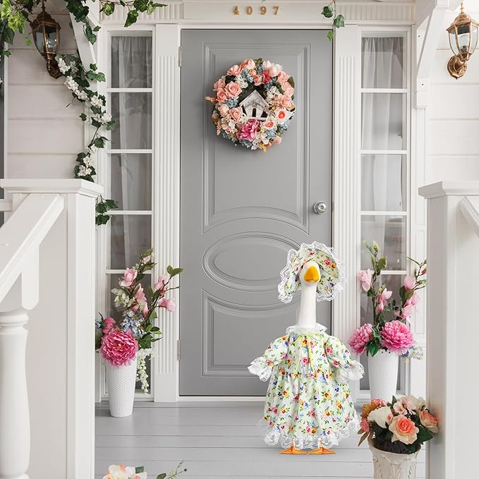 Spring Floral Lolita Porch Goose Outfit