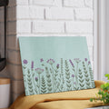 Lavender Wildflower Glass Cutting Board | Floral Kitchen Decor