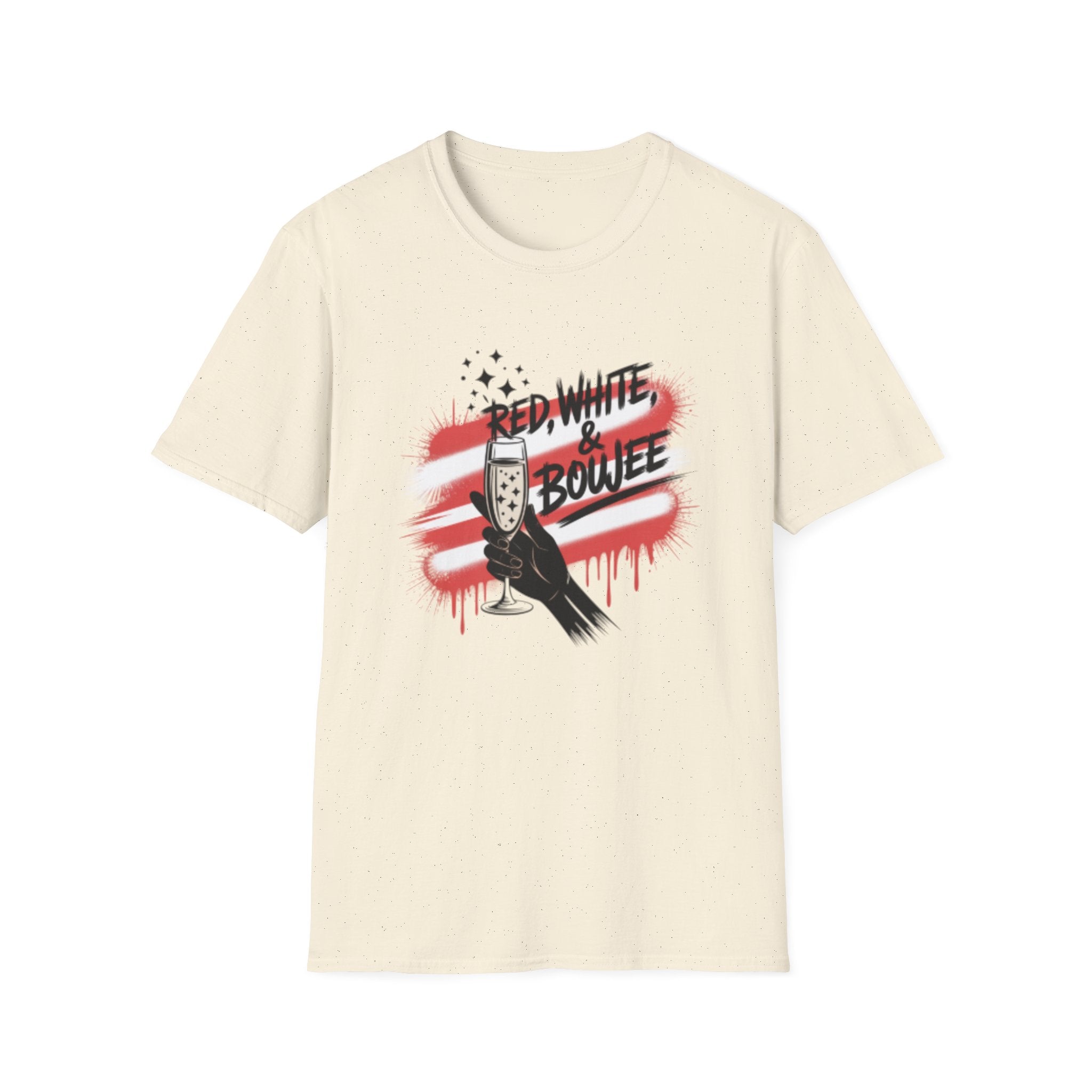 Red, White & Boujee T-Shirt | Patriotic Sparkle Champagne Graphic