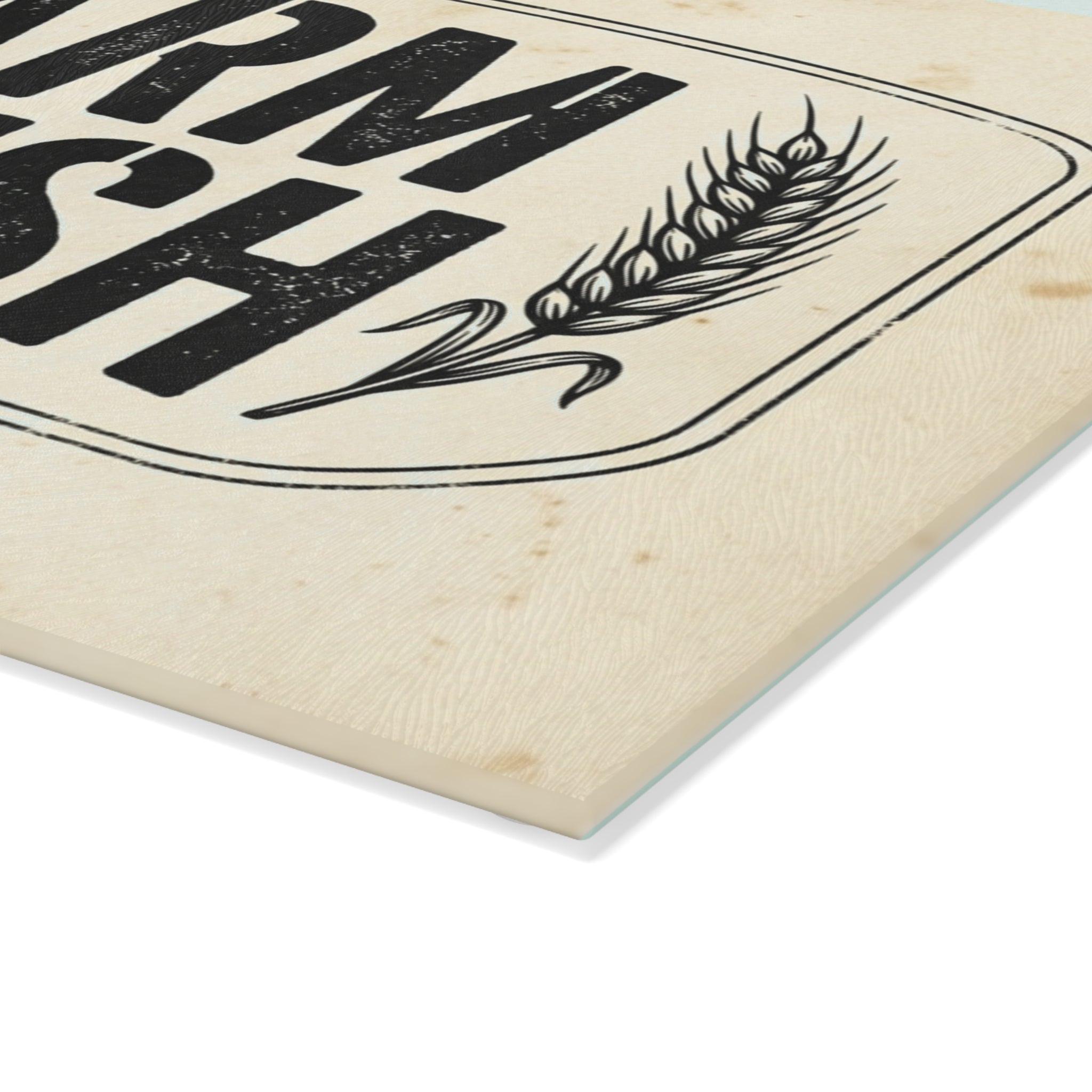 Farm Fresh Glass Cutting Board | Rustic Kitchen Decor